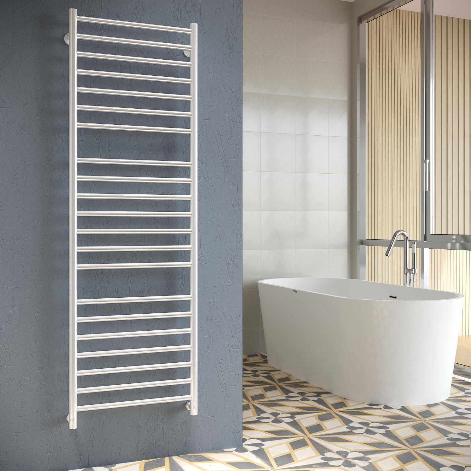 полотенцесушитель водяной stinox toscana luxe 50x160 белый глянец