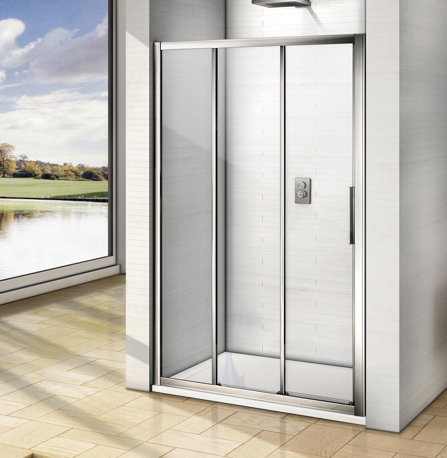 душевая дверь gooddoor orion wtw-100-c-ch 100x185