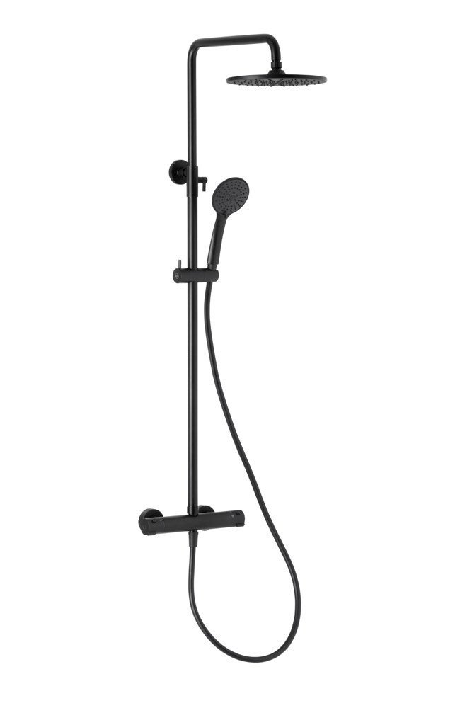 душевая стойка armatura luna black 5716-920-81 с термостатом черная
