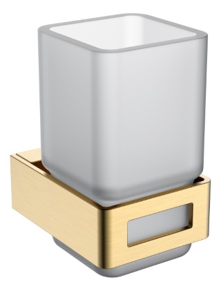 стакан с держателем boheme matgold q 10944-mg матовое золото