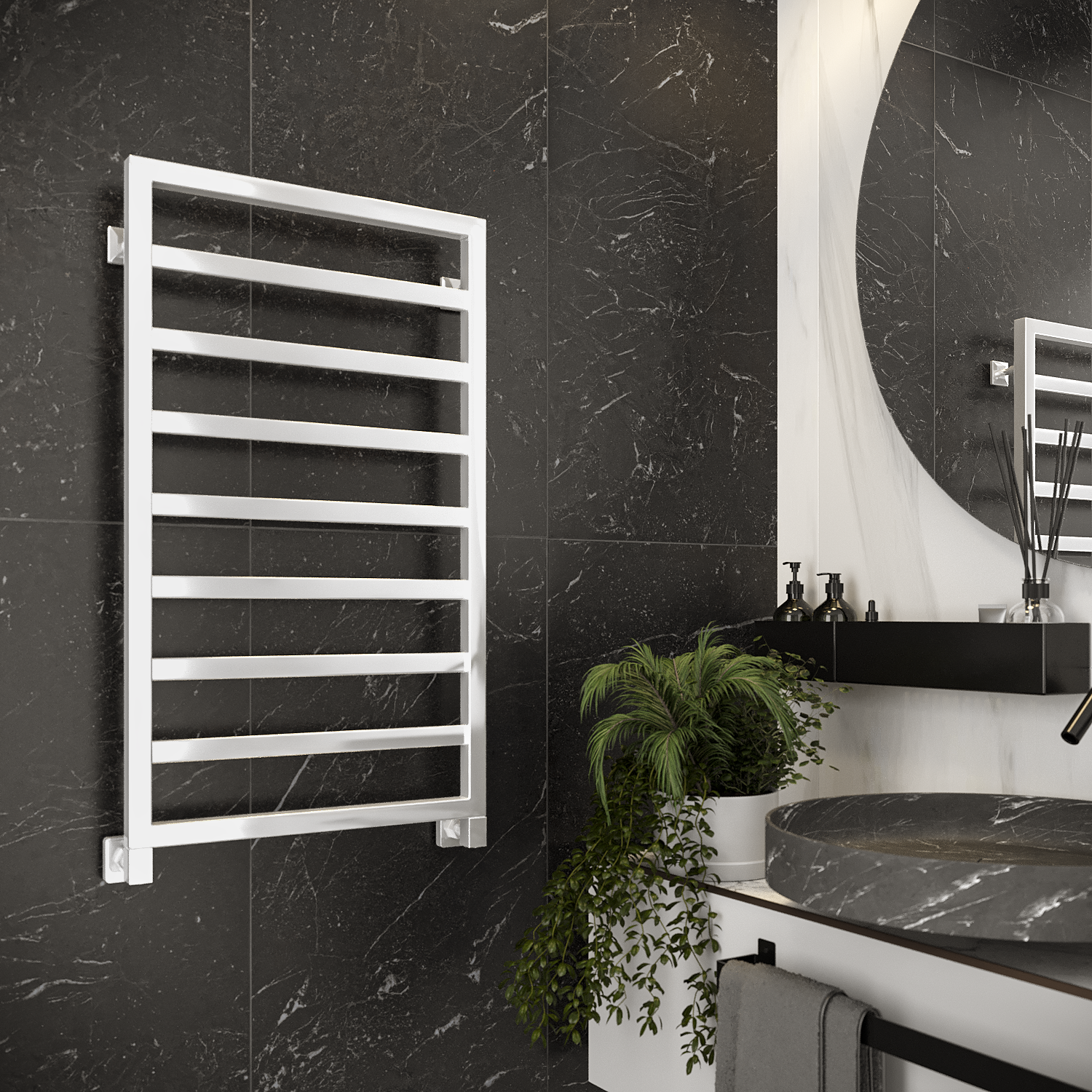 полотенцесушитель водяной stinox bergamo 50x90 белый глянец