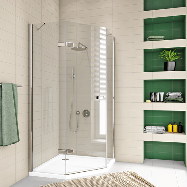 душевой уголок gutewetter trend gk-863fp 90x90 (золото металлик/стекло бесцветное two)