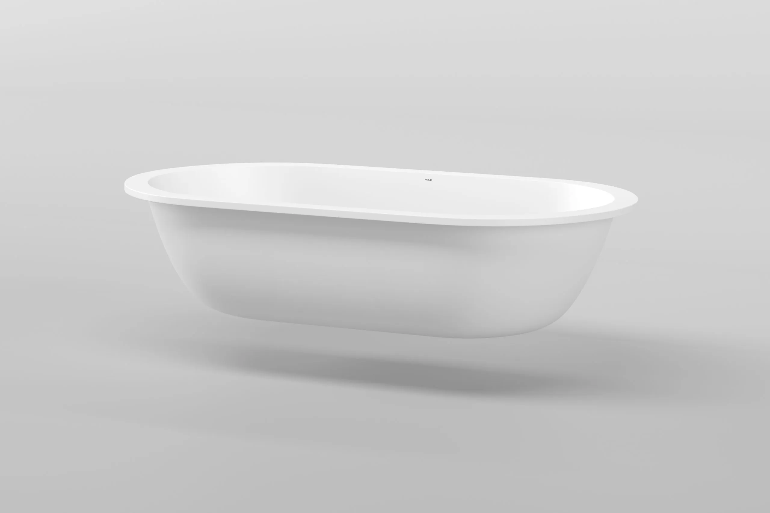 ванна каменная holbi lyra 159.5x86 sr белая матовая
