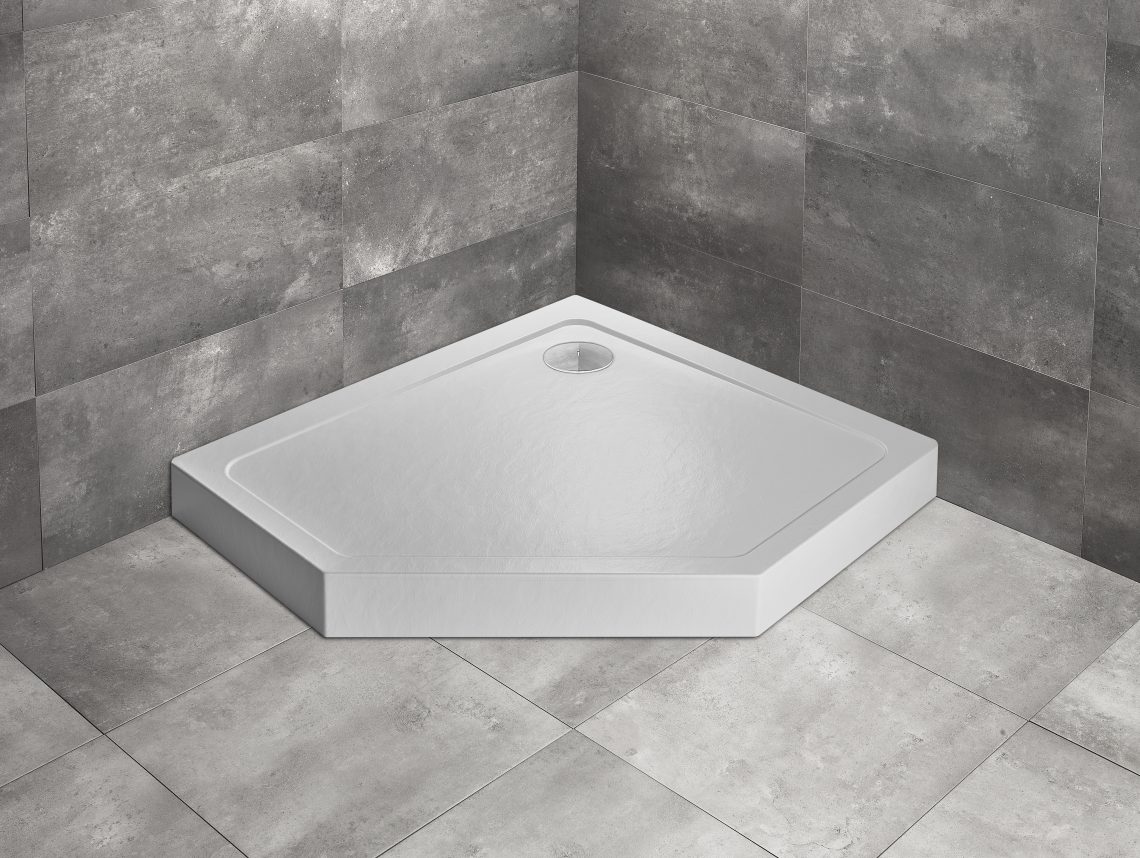 душевой поддон radaway doros pt e compact 100x90 stone white правый