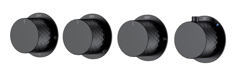 смеситель для душа boheme stick diamond 124-t-5-b.1 черный