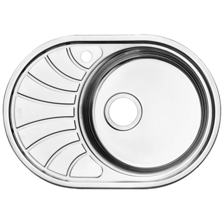 кухонная мойка iddis suno sun65sri77 65x46 нержавеющая сталь (шелк)