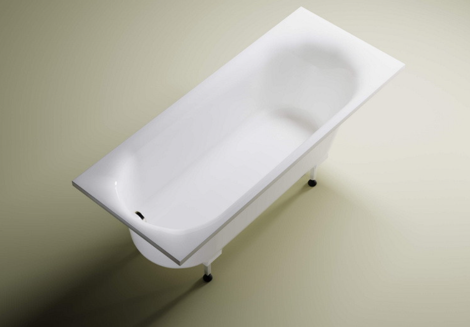 ванна из искусственного камня astra-form лира 170x70 solid surface, белый матовый
