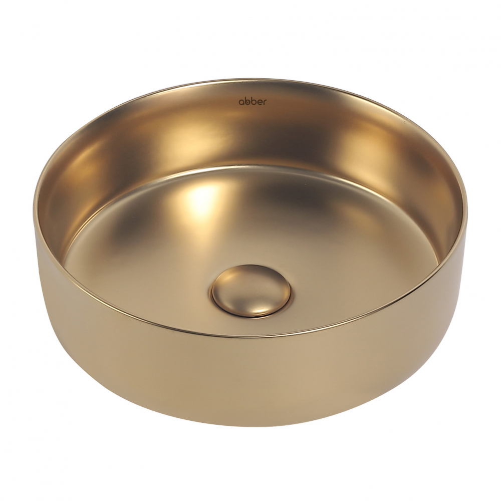 умывальник abber bequem ac2108mmg 36x36 золото матовое