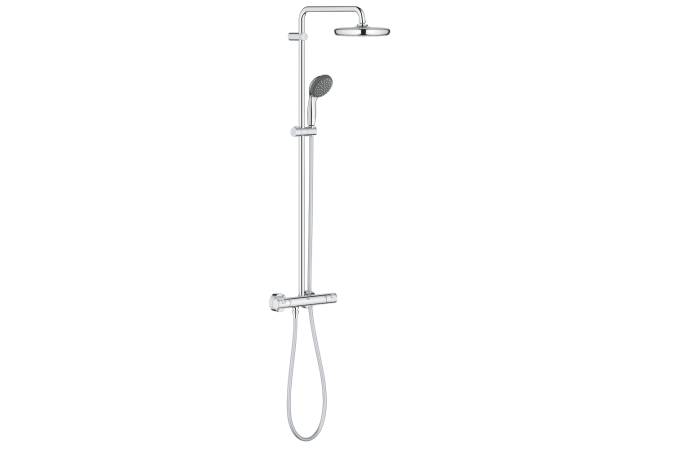 душевая стойка grohe vitalio start system 210 27960001 с термостатом, хром
