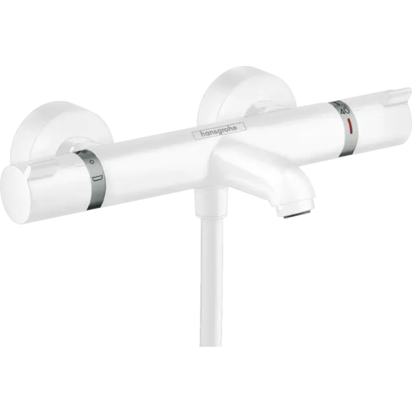 смеситель для ванны hansgrohe ecostat comfort 13114700 белый матовый
