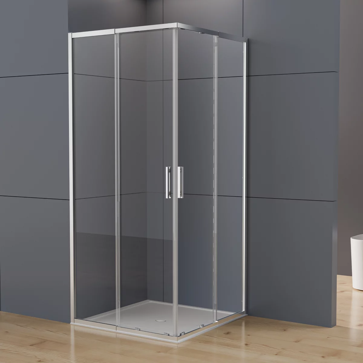 душевой уголок vincea rapid-n vss-3rn9090e10cl 90x90 прозрачное стекло / профиль хром