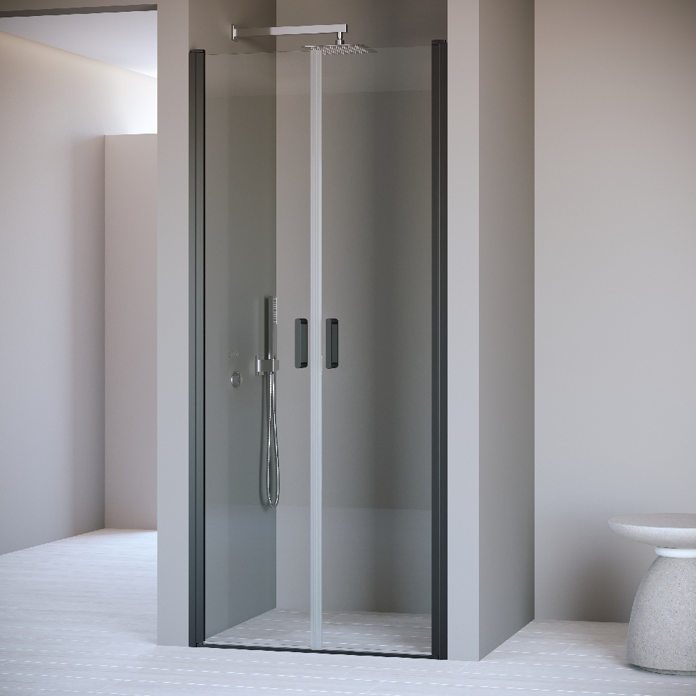 душевая дверь rgw pa-104-b 60x195 стекла прозрачные, профиль черный