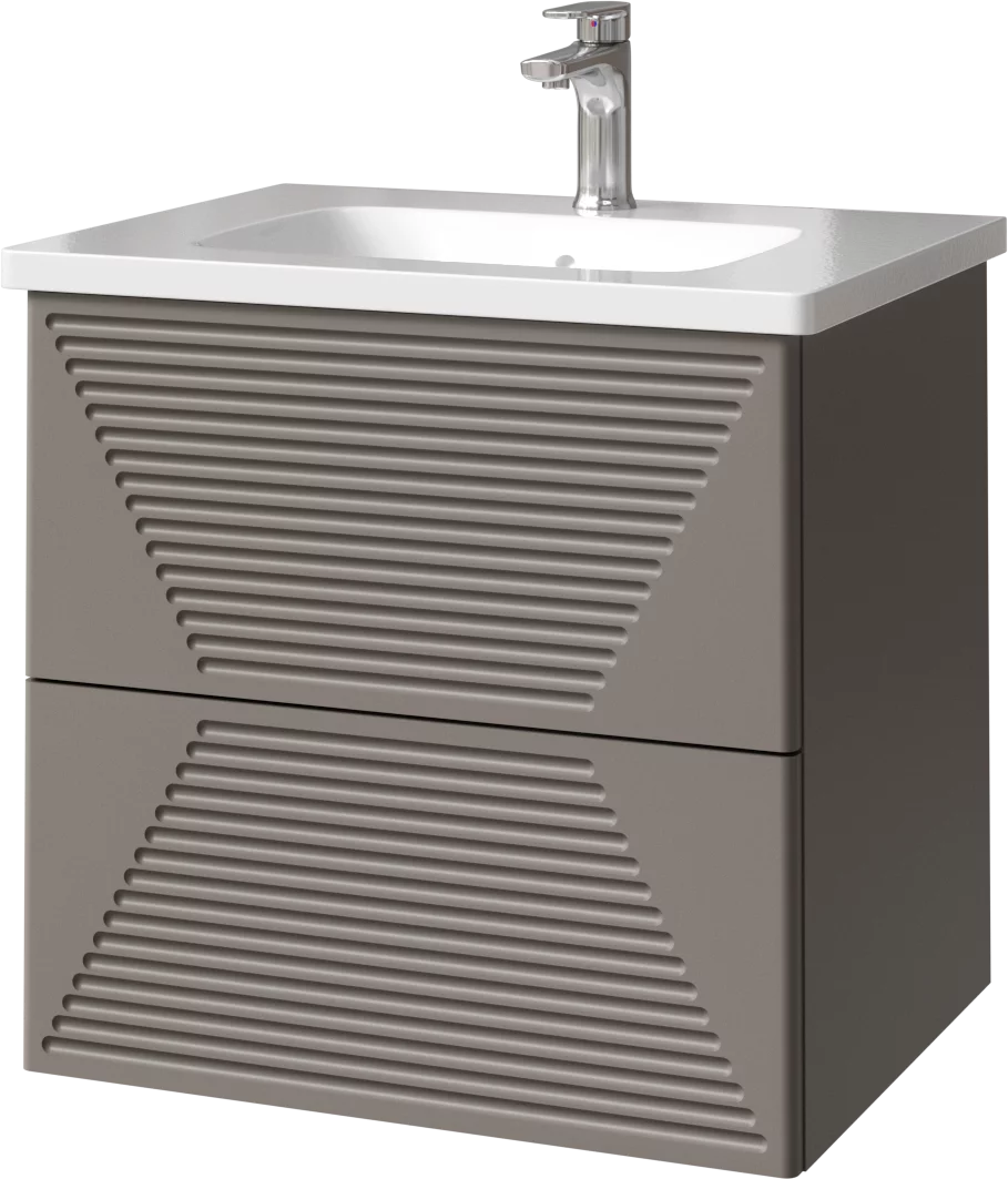 тумба подвесная caprigo modo terza 60 35610-sf025 серый матовый