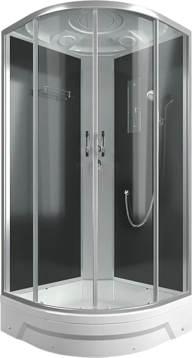 душевая кабина erlit er350926-c2-rus 90x90 стекла тонированные, профиль сатин