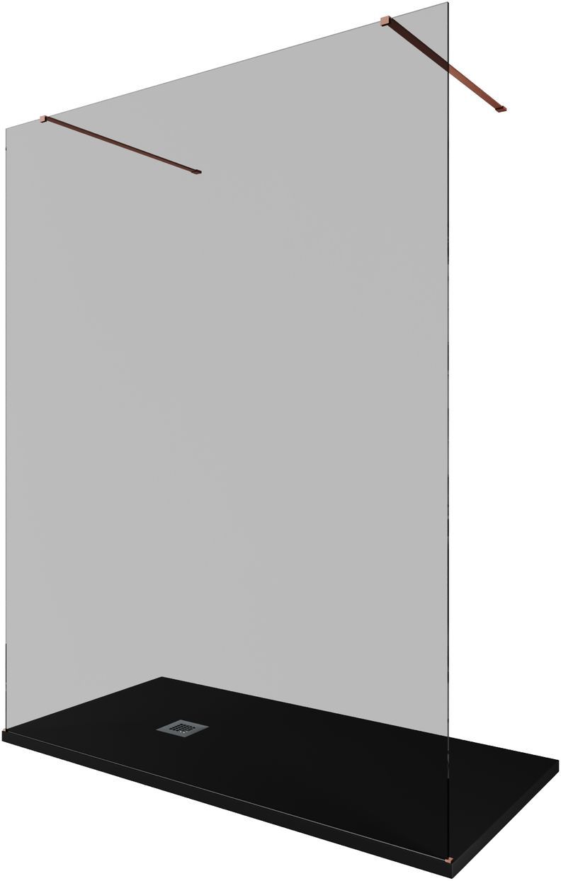 душевой уголок allen brau infinity 2 3.21060.60.t 160x200 стекло тонированное / профиль медь брашированная