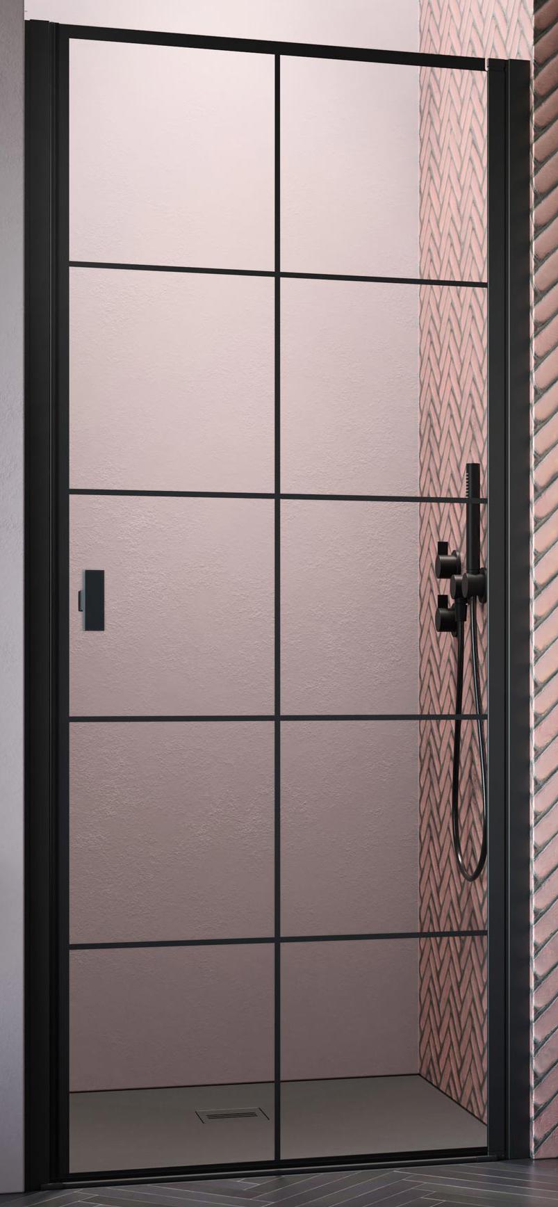 душевая дверь radaway nes black dwj i factory 100 100x200 l стекло прозрачное