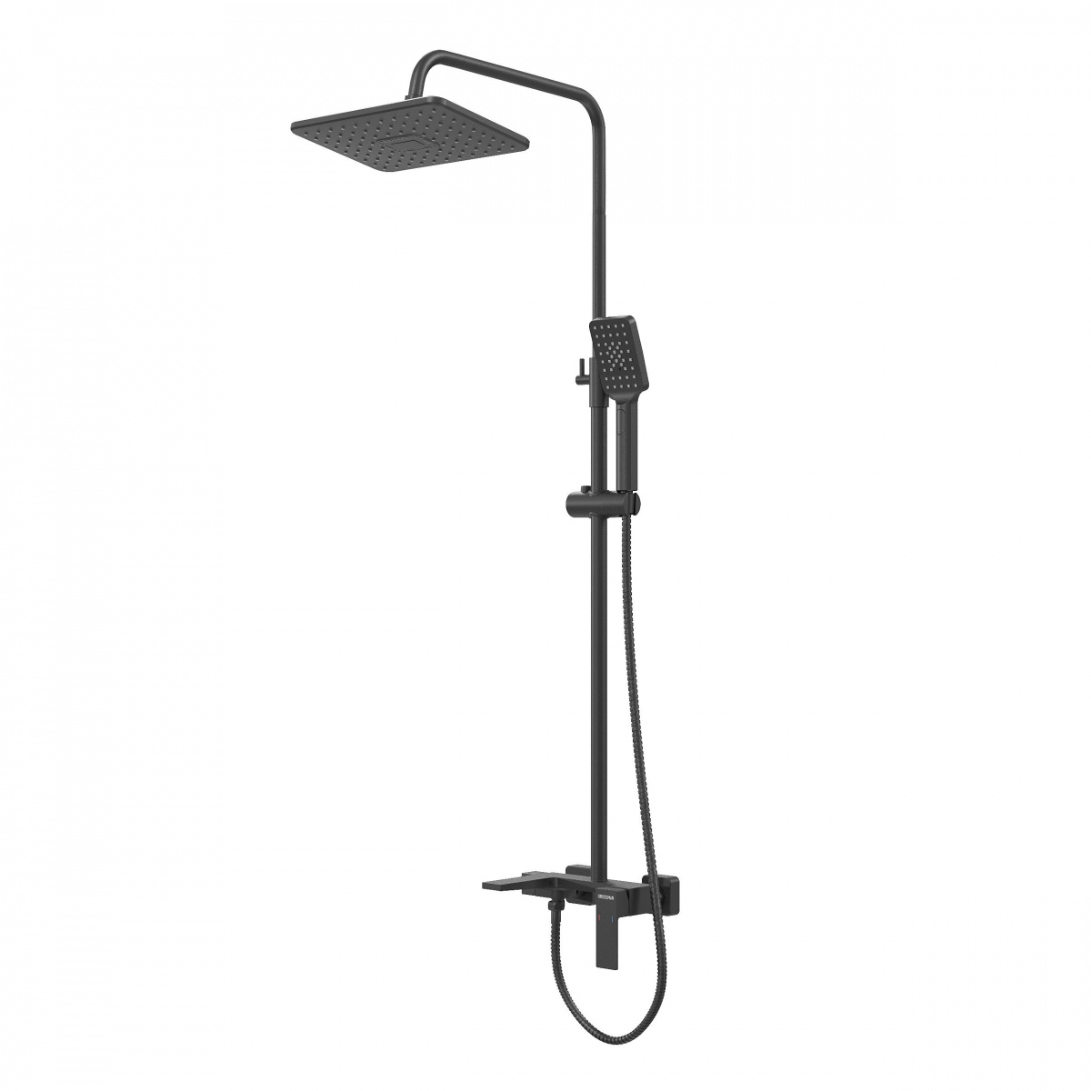 душевая стойка grossman style 500.k35.05.210 черный матовый