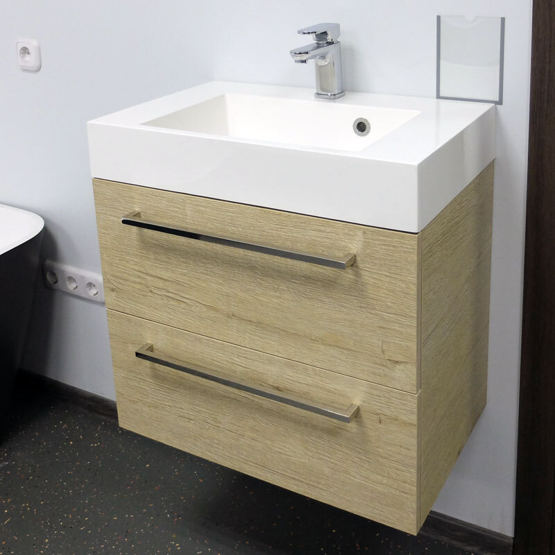 тумба с умывальником riho smartline 60x38 дуб