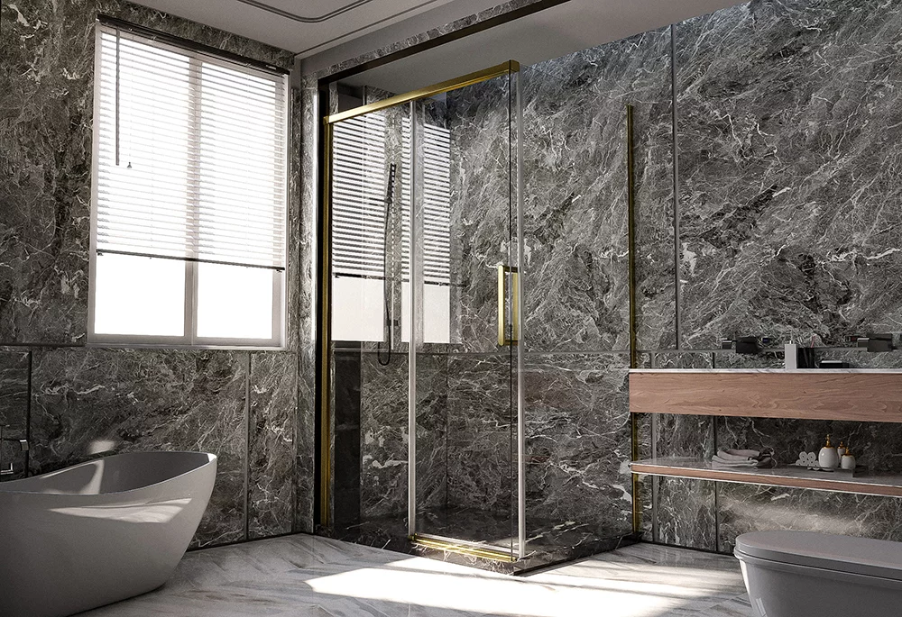 душевой уголок veconi premium trento ptc-sp-40g 120x90 прозрачные стекла / профиль брашированное золото