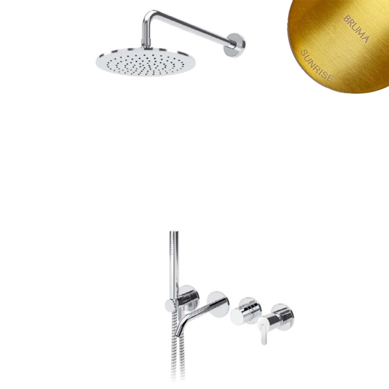 душевая система скрытого монтажа bruma leaf sunrise 1672400sr золото