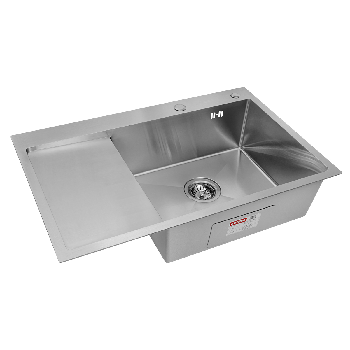 мойка кухонная arfeka eco ar 780x500 r satin крыло справа, сатин
