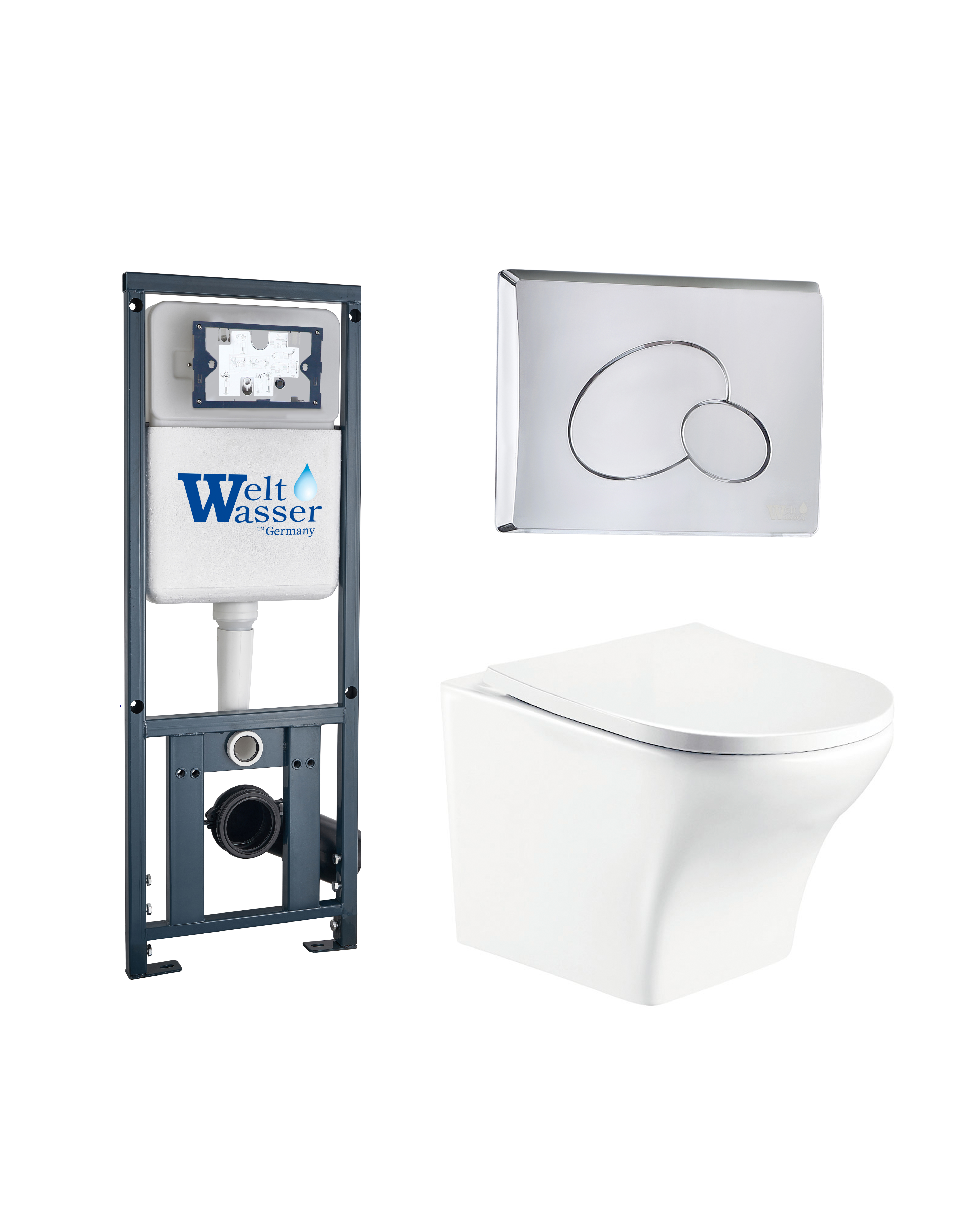 комплект welt-wasser marberg 410 + odenbach 004 gl-wt + mar 410 rd с клавишей хром