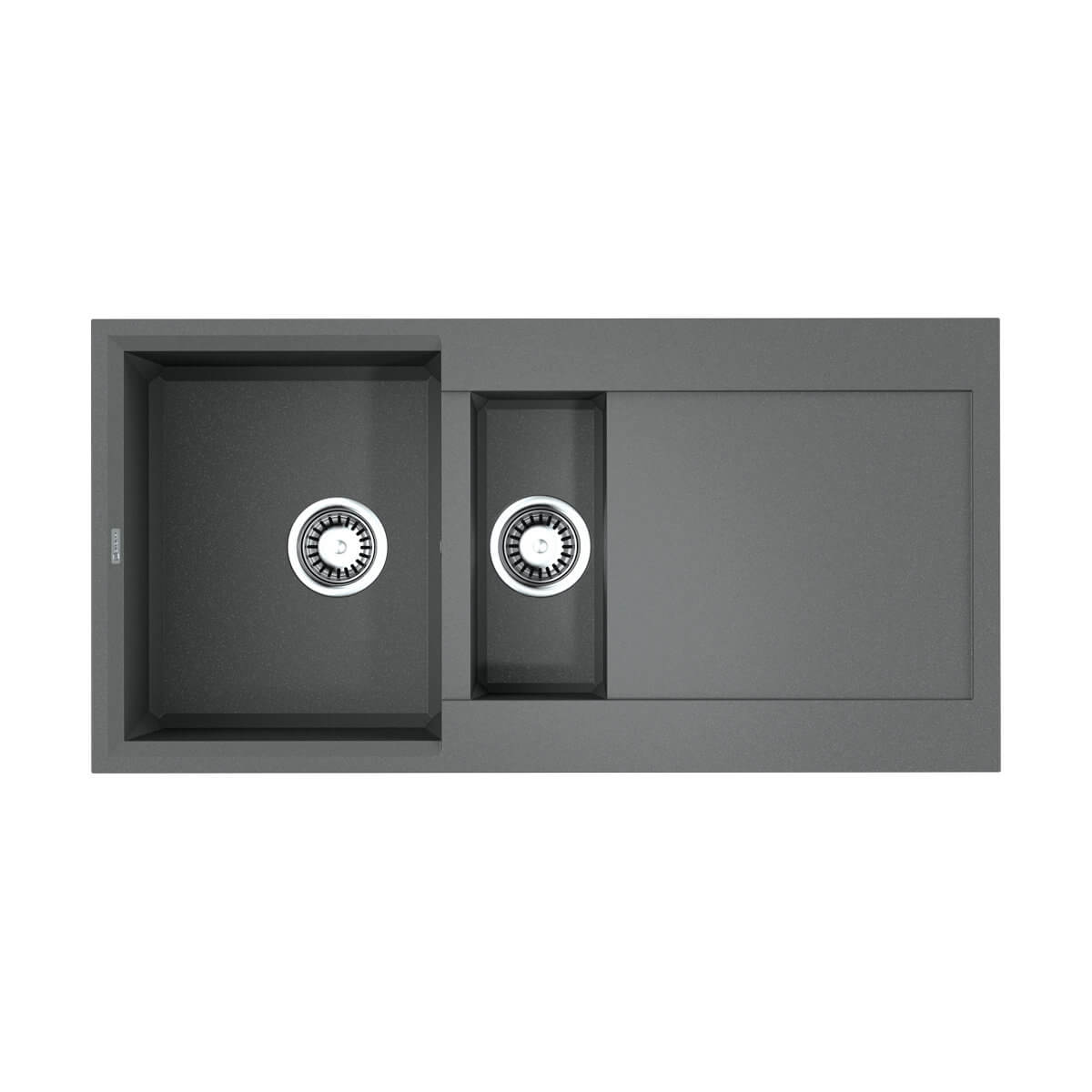 кухонная мойкa omoikiri sakaime 100-2-gr 100x50 leningrad grey