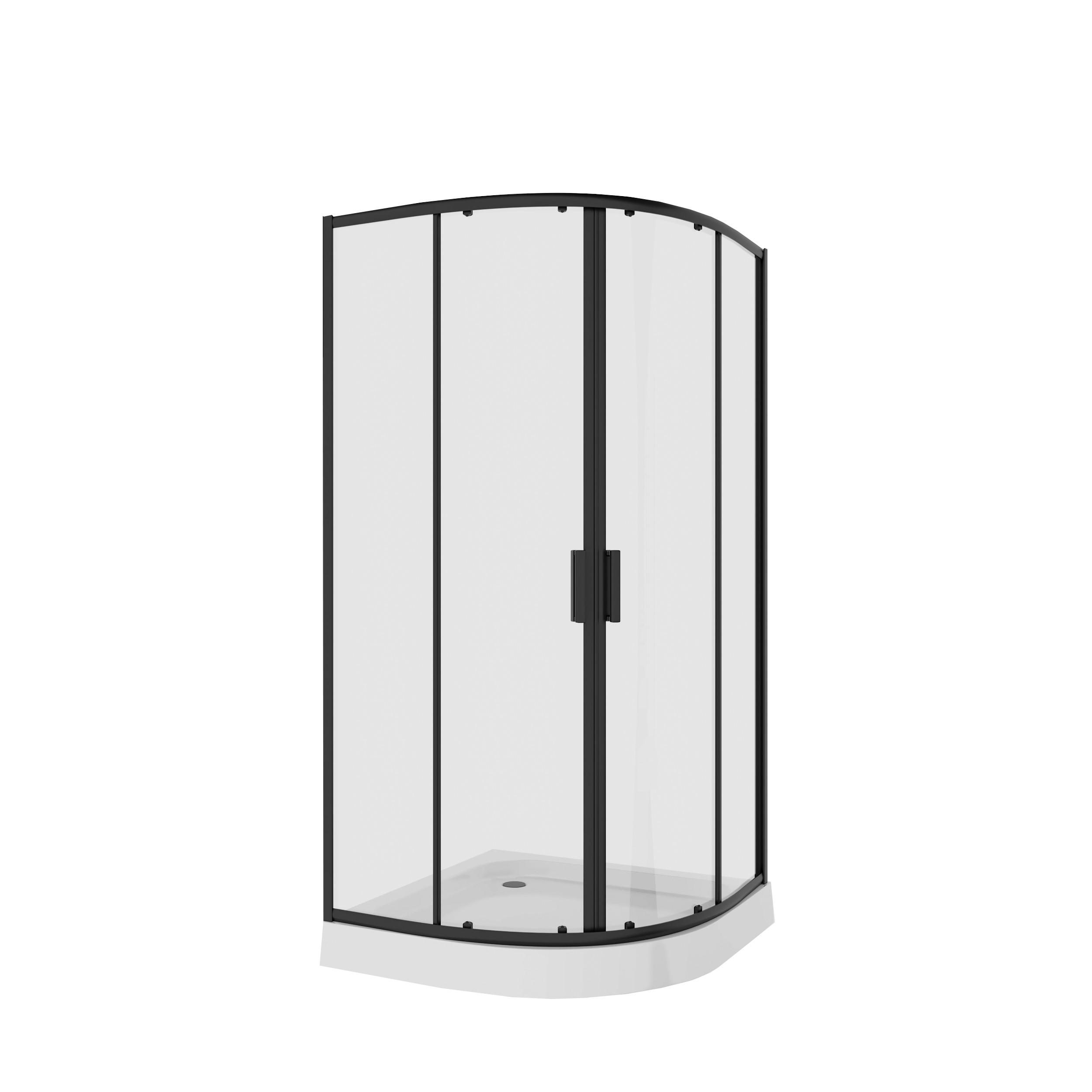 душевой уголок niagara nova ng-6807-08 black 100x100 без поддона прозрачное стекло