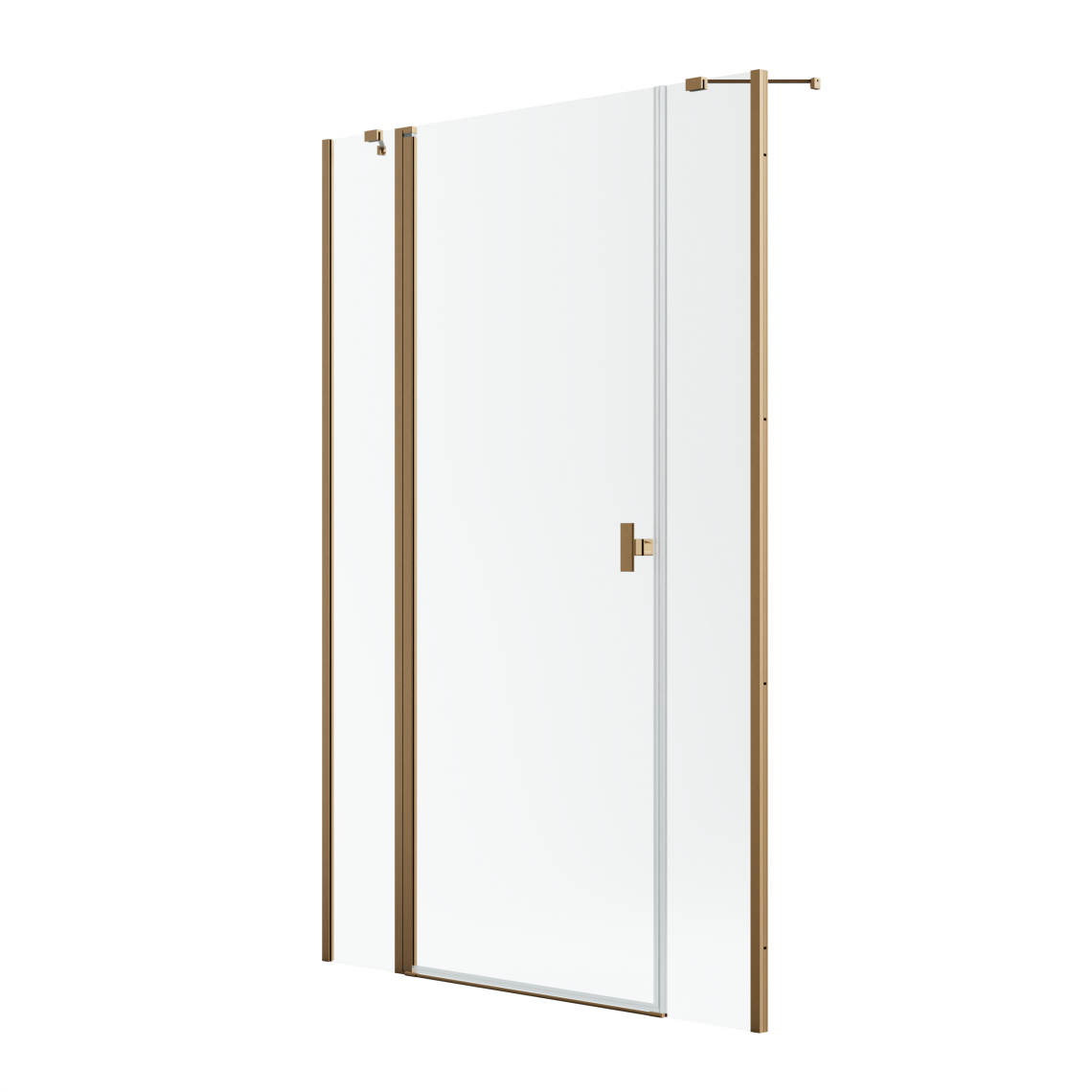 душевая дверь radaway nes brushed copper dwjs 140x200 левая, стекла прозрачные, профиль брашированная медь