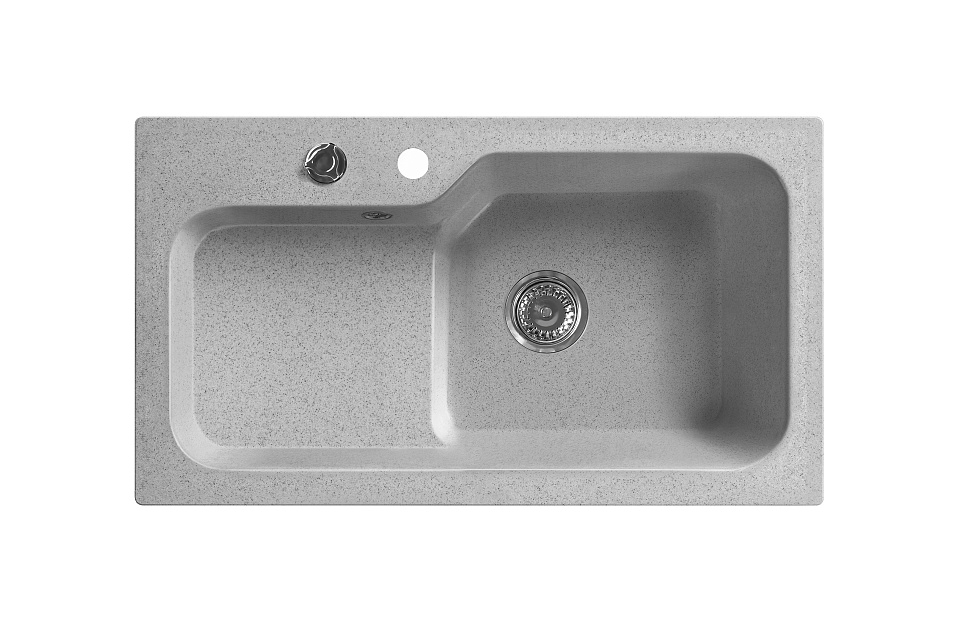 кухонная мойка белюкс sg-rec-half-8045 олово светло-серый