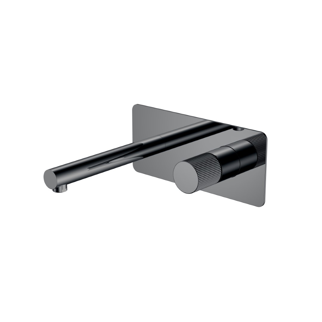 смеситель скрытого монтажа для умывальника boheme stick linea shine gun metall графит глянцевый