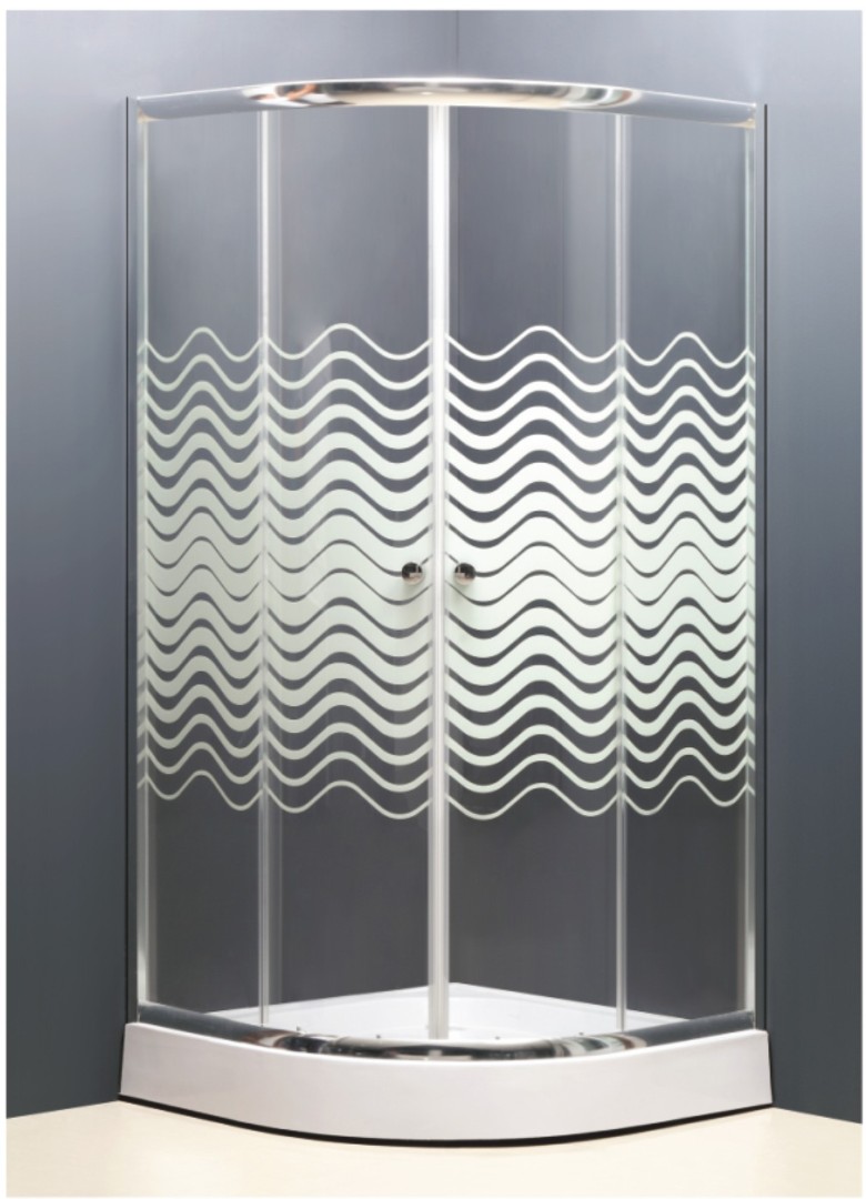 душевой уголок coliseum s802w 90x90 прозрачные стекла с волнами (без поддона)