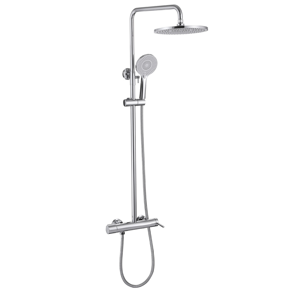 душевая стойка abber emotion af8816 с изливом хром