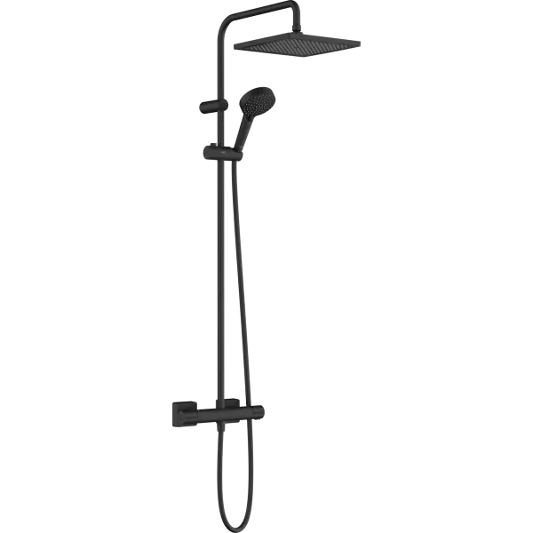 душевые системы hansgrohe vernis shape 240 1jet 26427670 черный матовый