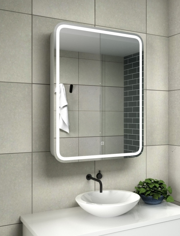 зеркало-шкаф relisan angelica 60x80 с подсветкой