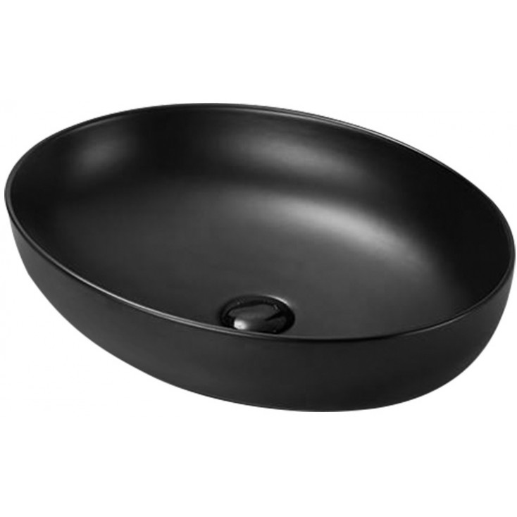умывальник накладной santiline sl-1104mb 51,5x39 черный матовый