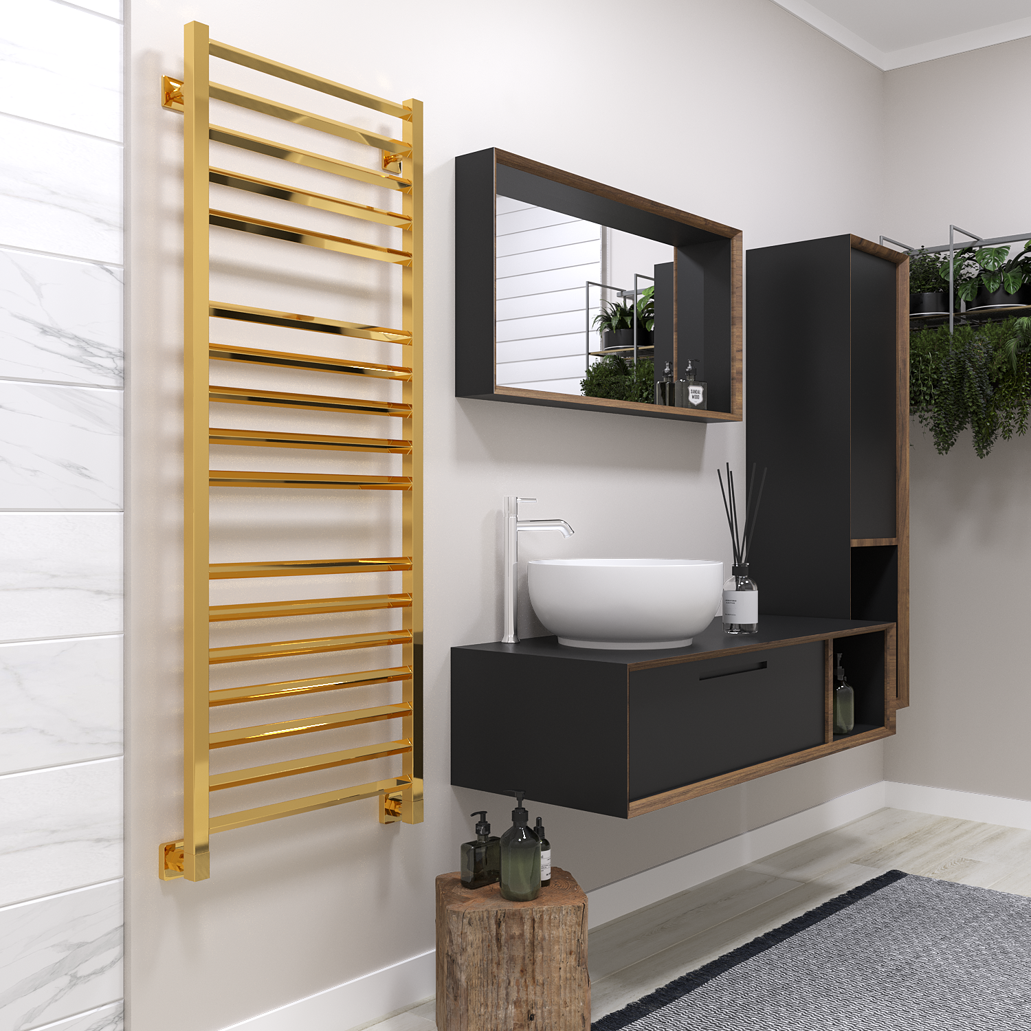 полотенцесушитель водяной stinox sorento luxe 50x140 золото глянец