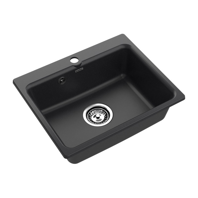 кухонная мойка granfest smart 520 52x43 черный