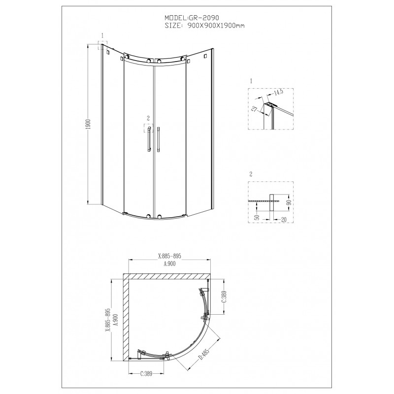 Душевой уголок Wasserkraft Aller Black Matt 10H07LB 120x90 фото 6 душевой уголок wasserkraft aller black matt 10h07lb 120x90 фото 6