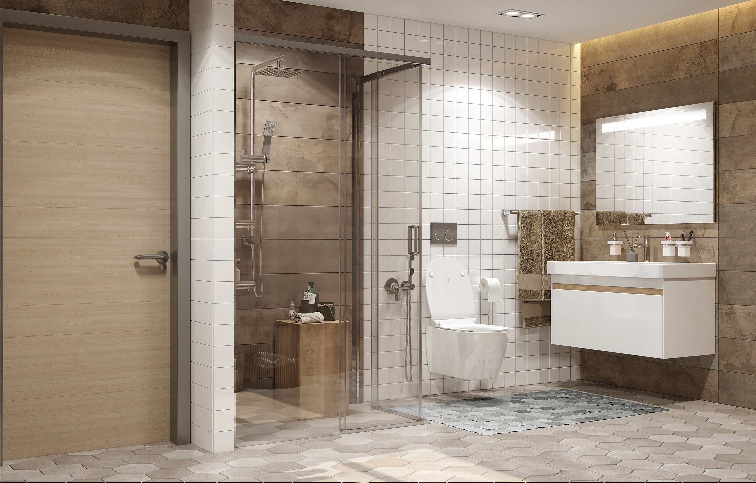 Душевой уголок Gutewetter Practic Square GK-433 108x108 (матовый хром/полистирол lines) фото 6 душевой уголок gutewetter practic square gk-433 108x108 (матовый хром/полистирол lines) фото 6