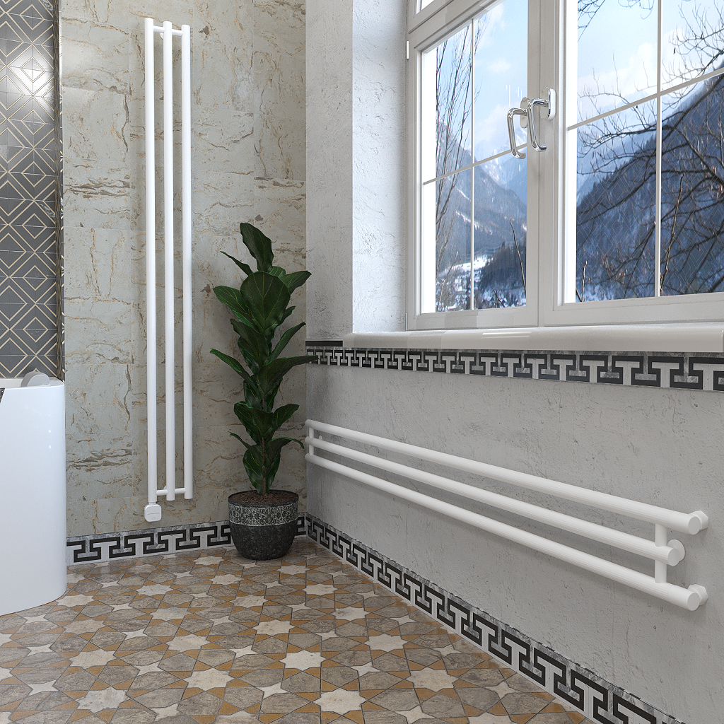 дизайн-радиатор отопления stinox minori design 17x180 белый матовый