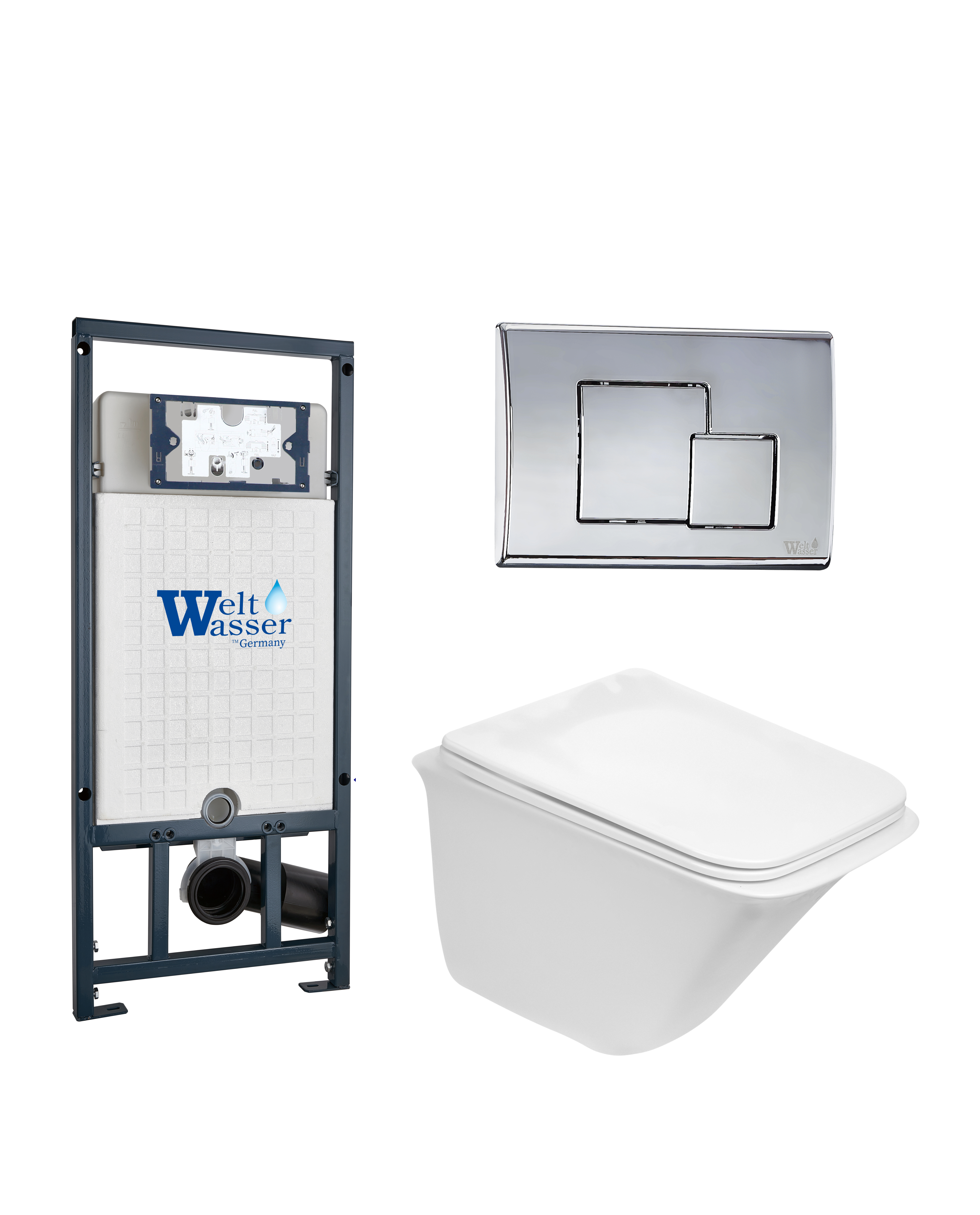 комплект welt-wasser marberg 507 + rotbach 004 gl-wt + mar 507 se с клавишей хром