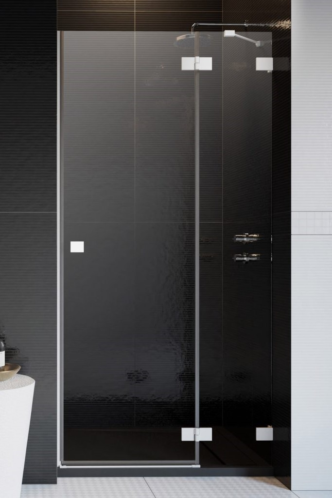 душевая дверь radaway essenza pro white dwj 80 r 80x200 стекло прозрачное, профиль белый