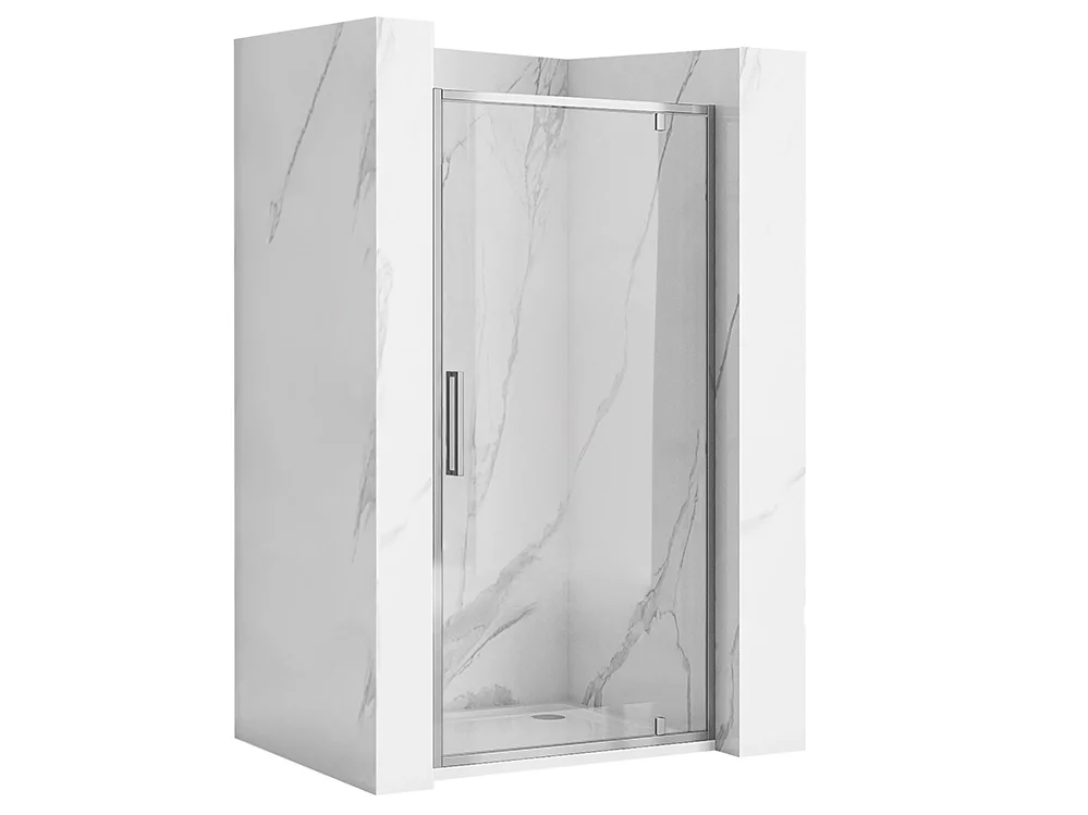 душевая дверь rea rapid swing chrom 90x195 прозрачное стекло / профиль хром
