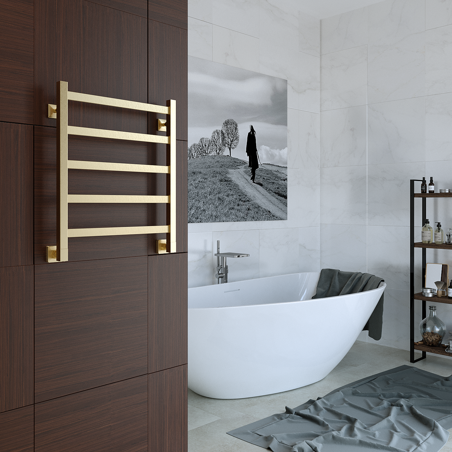 полотенцесушитель водяной stinox prestige 50x60 золото сатин