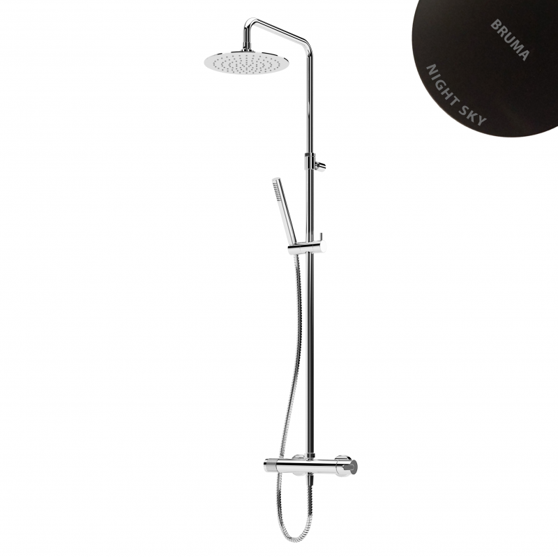 душевая стойка bruma leaf night sky 1676531ns черный матовый