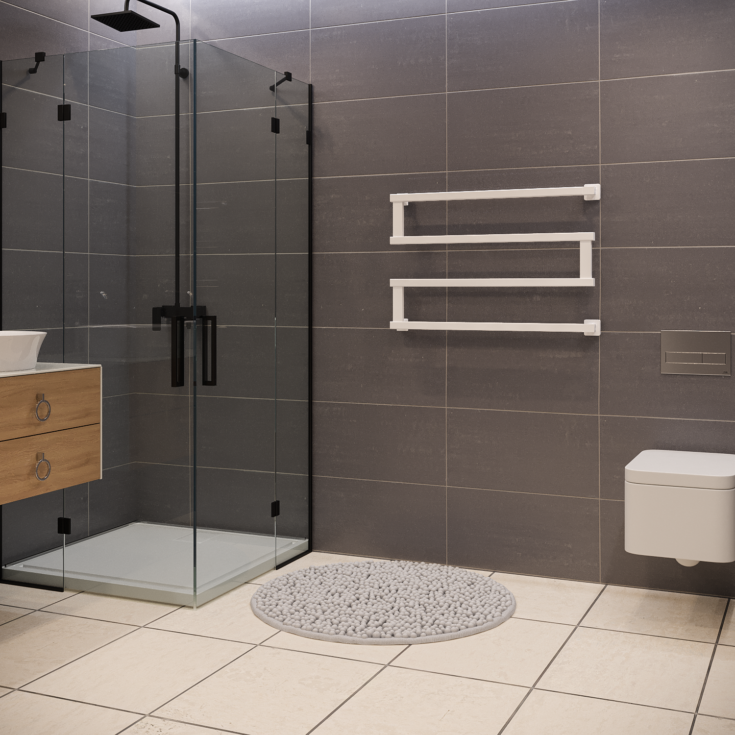 полотенцесушитель водяной stinox optima 50x80 белый матовый