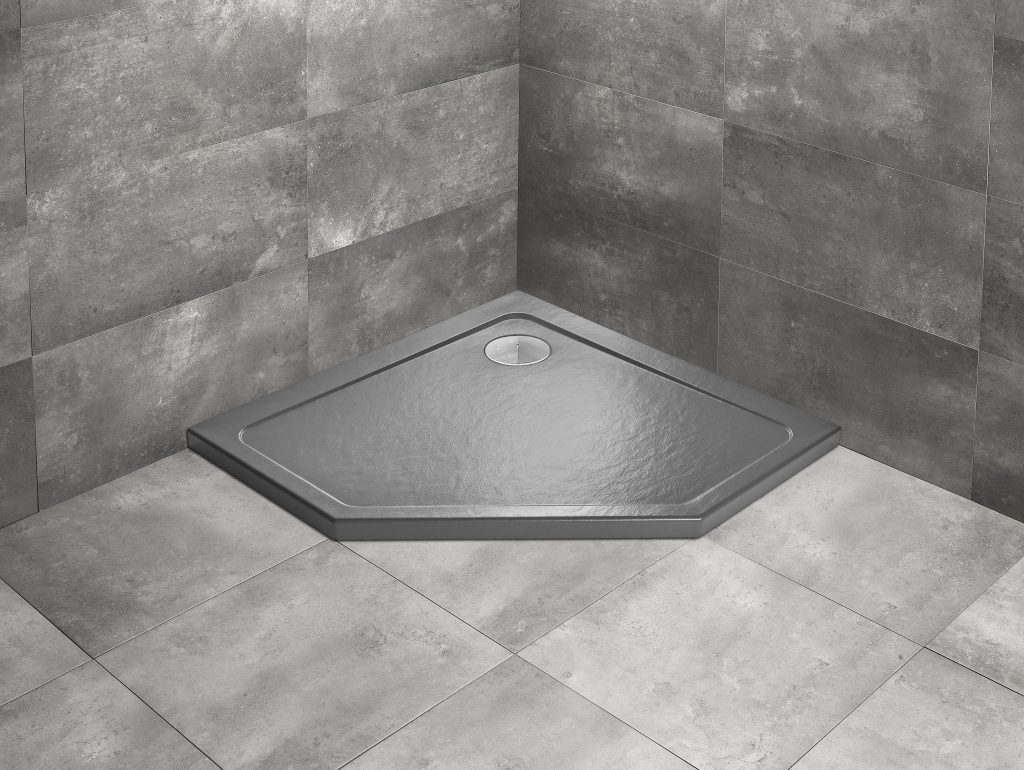 душевой поддон radaway doros pt 80x80 stone anthracite