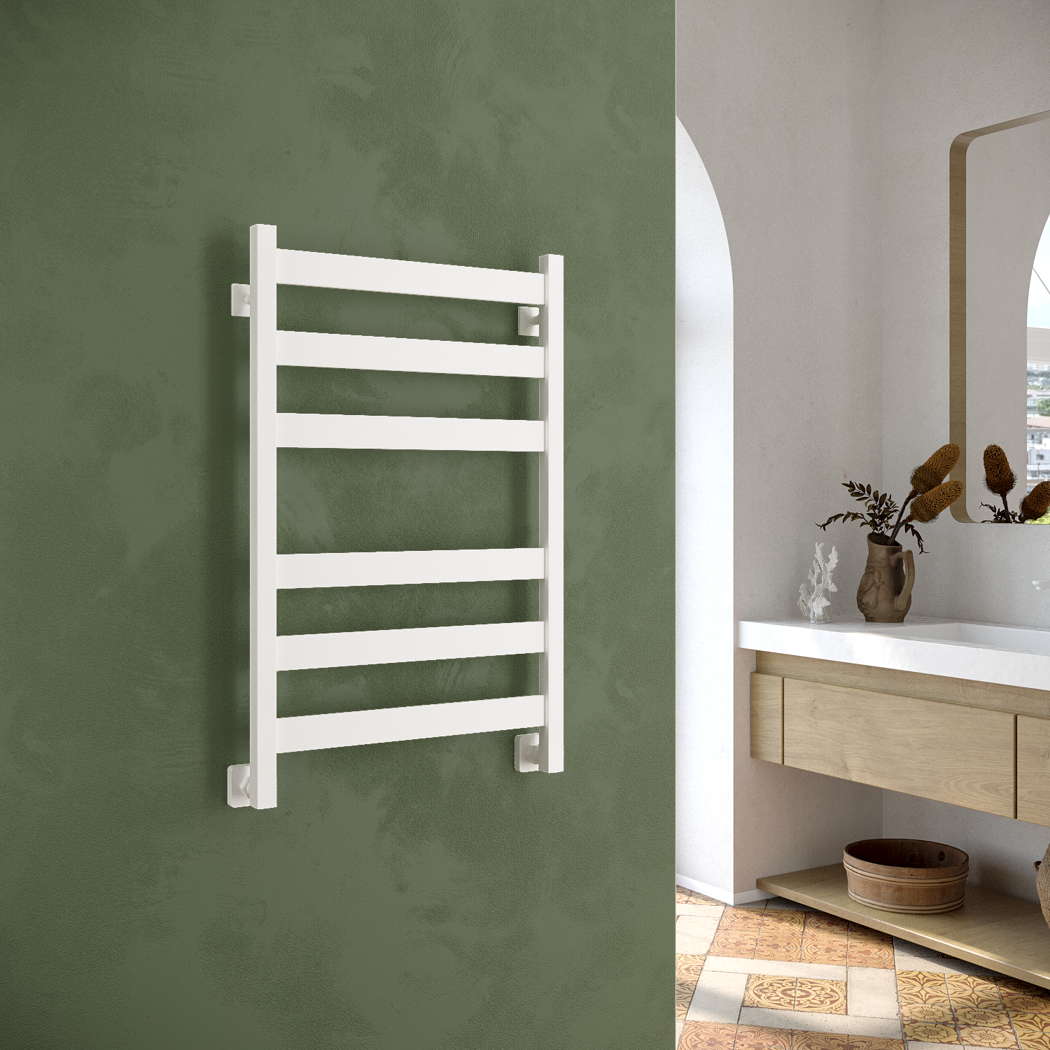 полотенцесушитель водяной stinox sanremo 50x80 белый матовый