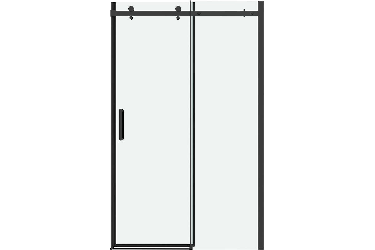 душевая дверь grossman classic 130x195 стекло прозрачное / профиль черный матовый